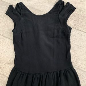 Black Sleeveless Peplum Top
